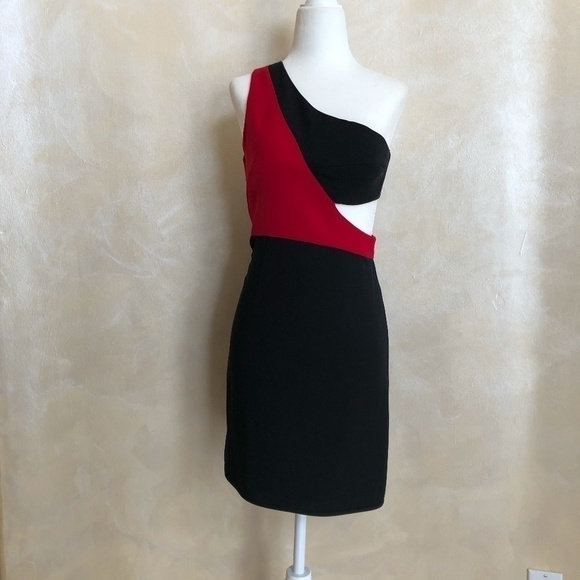 Black Halo One shoulder Dress